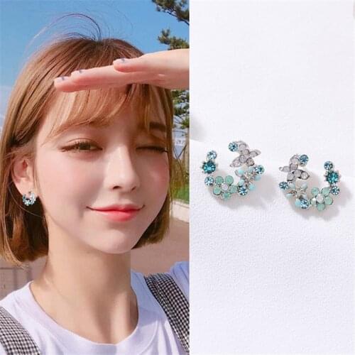 2021 Fashion Opal Petal Drop Earrings for Women Elegant and Exquisite Dangle Earrings Weddings Party Jewelry Accessories Gift