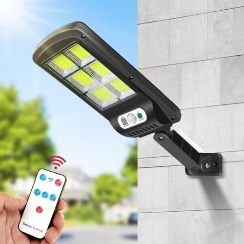3 Modes COB LED Solar Garden Wall lamp PIR Motion Sensor Street lights Christmas Decoration Outdoor lighting With Remote Control