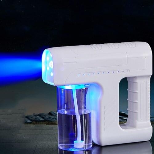 300 ML Cordless Electric Sanitizer Sprayer Disinfects Blue Light Nano Mist Spray Gun Sterilizing Nano Spray Gun For Home Office
