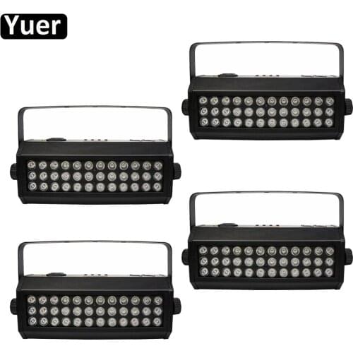 4Pcs/Lot 36X3W LED UV Light Strobe Wash Wall Stage Effect Light DJ Dsico Equipment DMX512 For Party Club Bar Christmas Lights