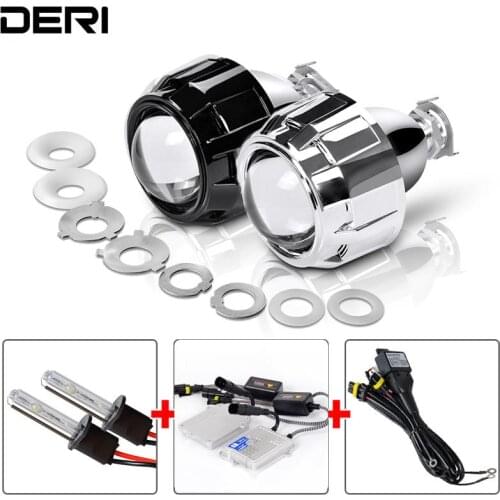 55W 2.5 Inch HID Bixenon Lens Projector Lenses For Car For H1 H4 H7 automobile Car Headlight Kit 4300K 6000K 8000K Car Retrofit