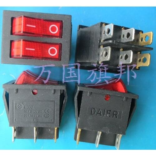 Free Delivery. 16A 6 foot ship shaped switch with dual light hexapod length 31MM width 25MM