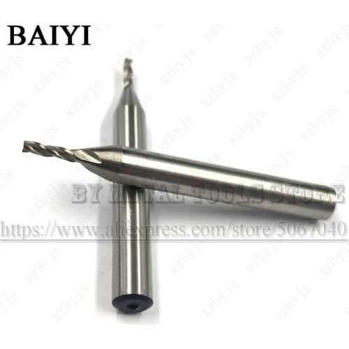 Straight Shank Milling Cutter 2mm HSS Straight Shank 3 Flute End Mill Cutter Drill Bit Tool Super hard straight shank end mill