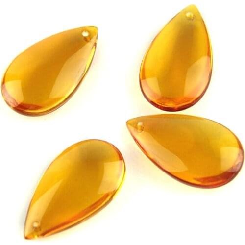 Classic Crystal Water Drop 38mm/50mm Amber For Earrings And Chokers Necklaces And Lighting Pendant For Chandeliers