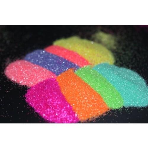 Loose Craft Neon Matte Glitter For Nail Art Decorations Acrylic Resin Glitter Powder Shining Sugar Nail Glitter Hot Sale Dust