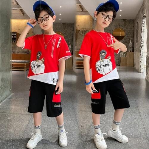 Newborn Baby Clothes Sets Cartton Letter Casual T-Shirt And Shorts 2PCS Outfits Dancing Party Teens Boy Clothes Set 3-12 year