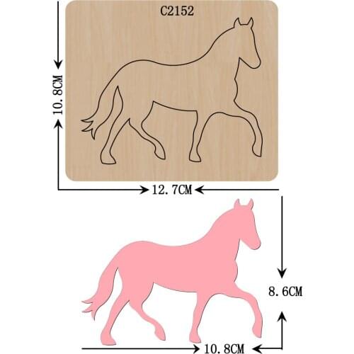 New Horse Wooden die Scrapbooking C2152 Cutting Dies