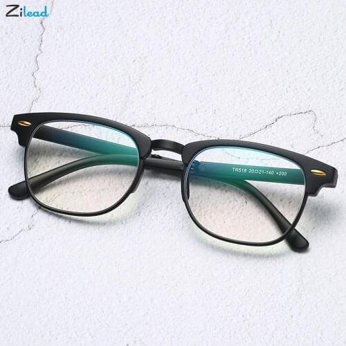 Zilead Folding Reading Glasses Comfy Round Anti Blue Light Unisex Presbyopia Glasses Elder Portable Optical Eyeglasses With+1~+4