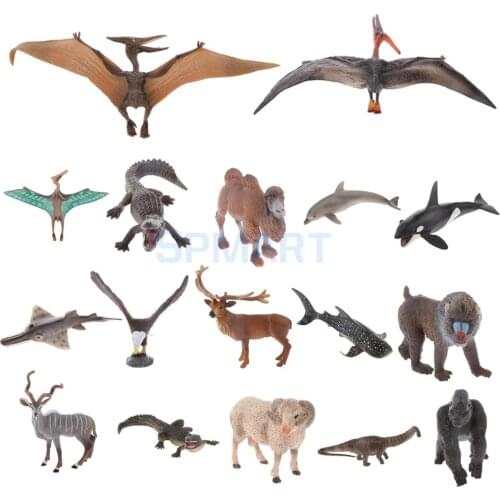 Realistic Prehistoric Comtemporary Animals Model Action Figures Kids Show Case Display Zoo Collection Toy