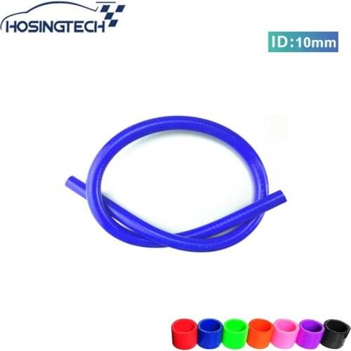 HOSINGTECH-Blue racing 3 Plys 1 Meter 0.395 Inch / 10mm Silicone Straight Hose