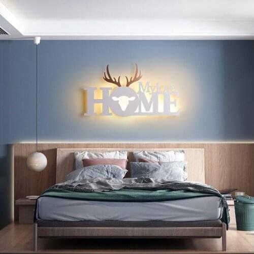 Modern new Nordic wall lamp living room sofa background wall decoration LED lamp bedroom bedside wall lamp lighting