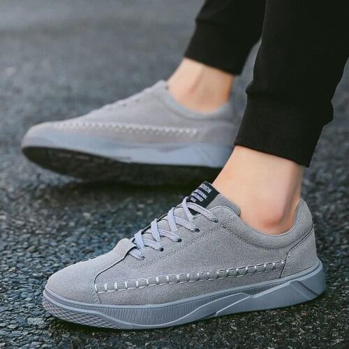 Sports shoes casual lace suede increased car line skateboard shoes new tide mens shoes