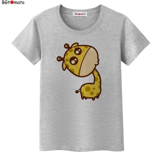 BGtomato Super cute cartoon giraffe t shirts Lovely style new fashion women shirts Original brand good quality casual top tees