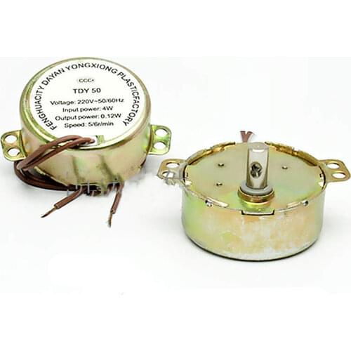 Round Synchronous Motor 5/6RPM Speed AC 220-240V TDY50 for Electric Heaters
