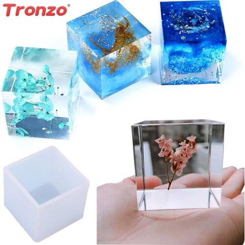 Tronzo DIY Crystal Cube Candle Silicone Mold Candle Soap Making Mold Aromatherapy Resin Crafts Home Party Decoration Candle