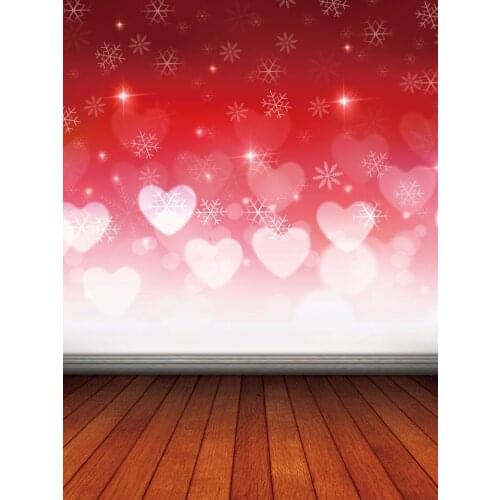 VinylBDS Red Wedding Background Photo Dark Wooden Floor Photography Studio Backgrounds Love Photography Studio Backgrounds