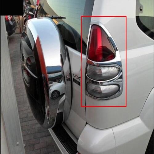 ABS Chrome For Toyota Land Cruiser Prado FJ120 FJ 120 Accessory Tail Light Cover For Toyota Land Cruiser Prado Fj120 2003- 2009