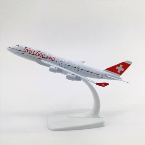 1:400 Scale16CM Swiss International Airlines Boeing B747 Plane Model Metal Diecast Aircraft Airplane Model Collectible