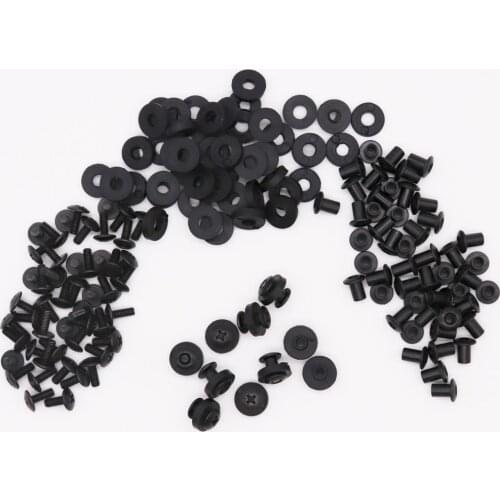 100/set black cross head Chicago screw rubber washer custom Kydex gun blade holster mounting kit