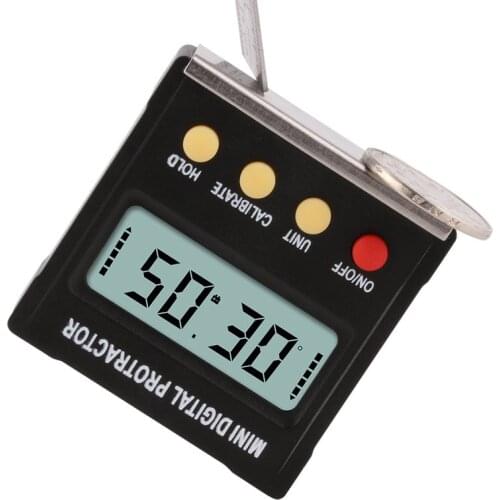 360 Degree Mini Digital Protractor Inclinometer Electronic Level Box Magnetic Base Measuring Tools