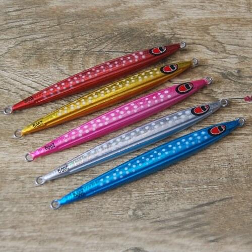 5PCS Deep sea Slowjig Glow Fishing Ocean Boat Rock Beach Metal Jig Jigging Jigbait Spoon Lure baits 200g 250g