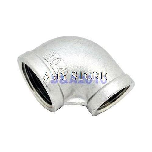 5pcs SS304 1/2" x 1/4" Elbow 90 degree angled Reducer Pipe Fitting Female threaded BSP x BSP
