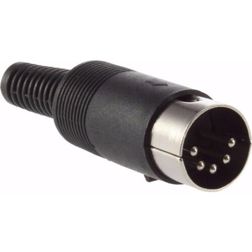 50pcs DIN male Plug Cable Connector 5 Pin with Plastic Handle