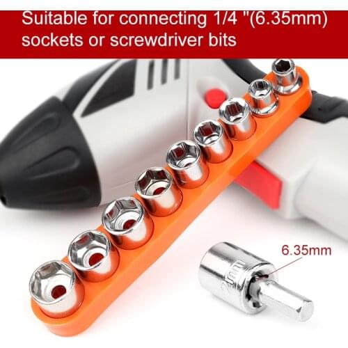 9Pcs Socket Adapter 5-13MM Wrench Head Set Socket 1/4 " Connecting Socket Combination Car Repair Tools Chrome Vanadium Steel