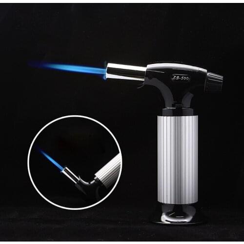 Large-Capacity Butane Gas Cigar Lighter Welding Gun Metal Kitchen Outdoor BBQ Camping Lighters High Jet Flame Gadgets For Men