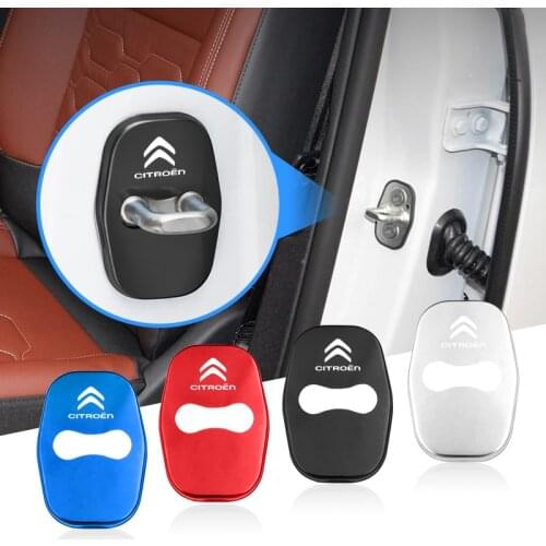 Aluminum alloy Car Door Lock Cover Case For Citroen C1 C2 C3 C4 C5 C6 C8 Picasso Cactus Vts Aircross C3-XR C-Elysee C4L Xsara