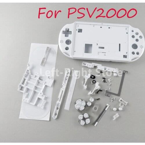 1SET For psvita for ps vita psv 2000 plastic housing shell case front and back cover with button black or white