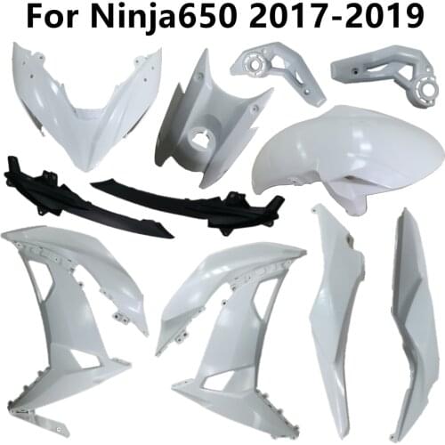 Motorcycle for Ninja650 2017-2018-2019 17-18-19 Bodywork ABS Unpainted Plastic Parts Injection Components Pack Left Right
