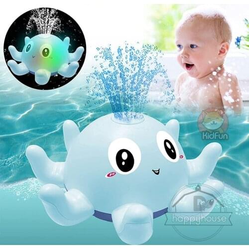 Baby Bath Toys Spray Water Shower Bathing Toys for Kids Electric Whale Bath Ball with Light Music LED Light Toys ool Bathtub Toy
