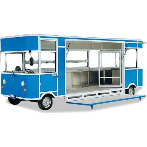 Customized stainless steel electric fast food food trailer food cart truck