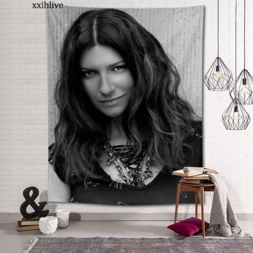Hot Sale Custom Singer Laura Pausini Large Tapestry Wall Hanging Bohemian Tapestries Mandala Art Decor 100x150cm,130x150cm