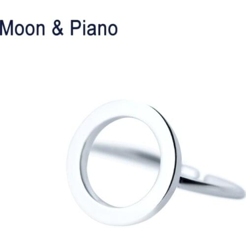 New Fashion Jewelry 925 Silver Opening Ring Fit Women And Female As Anniversary Birthday Gift Hollow Circle Shape Adjustable