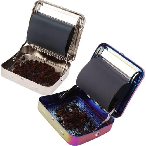 Cigarette Rolling Machine Metal Rolling Machine Tobacco Cigarettes Case 70mm Manual Tobacco Roller For Smoking Erliao