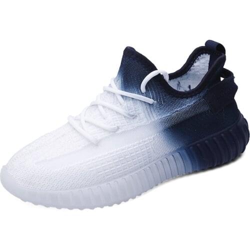 New Sports Running Shoes Outdoor Splicing Breathable Mesh Shoes Non-slip Round Toe Low-top Thick-soled Casual Mens Shoes