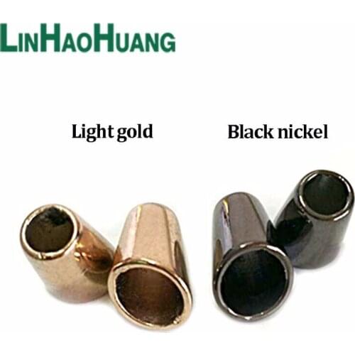 Wholesale 50pcs/lot metal zinc alloy bell stoppers cord ends lock Black nickel/Light gold free shipping Bell-8MM