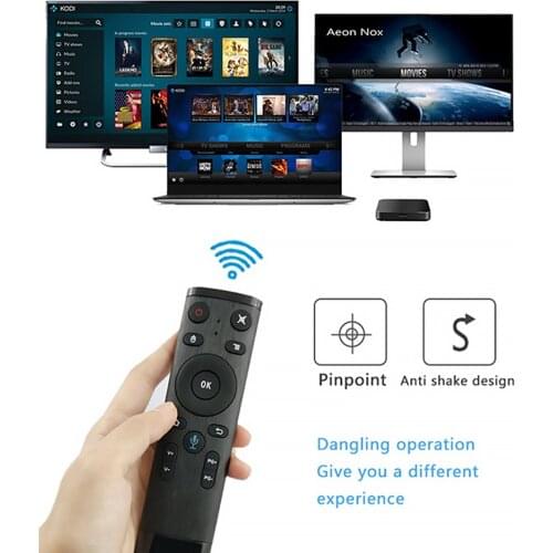 Q5 Bluetooth/2.4GHz WIFI Voice Remote Control Air Mouse With USB Receiver For Smart TV Android Box - Type 1 Remote Control