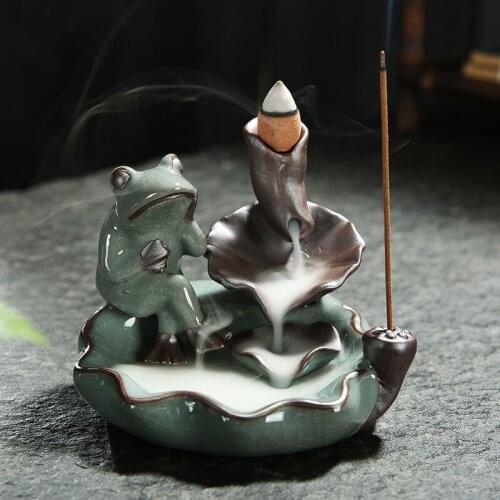 With 10pcs Incense Cones Backflow Incense Burner Incense Stick Censer Home Decoration