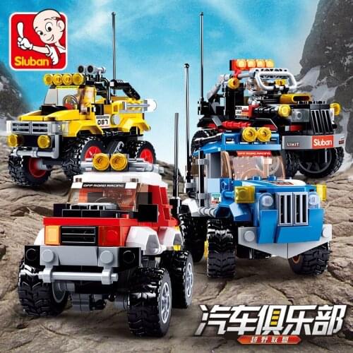 City Off Road Vehicle Model Building Blocks Racing Car Truck Bricks Toys For Kid Boy Birthday Gifts