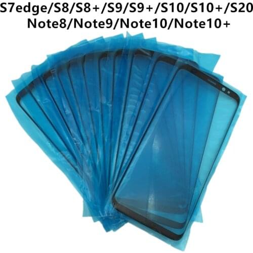2Pcs Glass Repainted AAA Quality For Samsung S7edge S8 s9 S10 Plus note8 N9 N10 LCD Touch Panel Replace Phone Repair Part