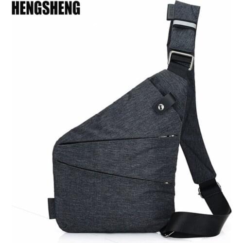Brand Men Travel Business Fino Bag Burglarproof Shoulder Bag Holster Anti Theft Security Strap Digital Storage Chest Bag ZF10097