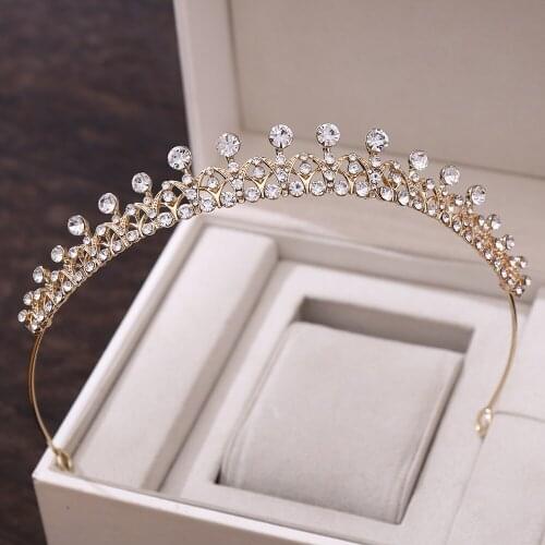 Wedding Crown for Bridal Headpiece Gold Baroque Crystal Tiaras Bride Crowns For Women Wedding Hair Accessories