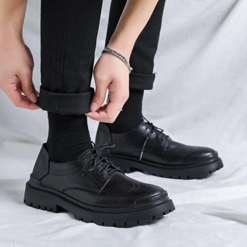 Leather Men Retro Comfortable High Quality Original Casual Men fashion Leather Dress Shoes Handmade Shoes Genuine Leather