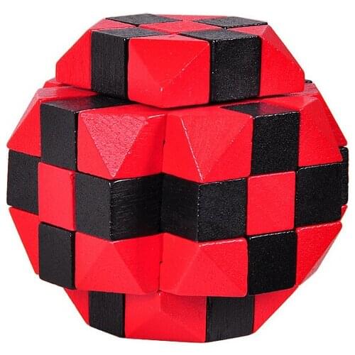 High Difficulty Level IQ 3D Wooden Puzzle Brain Teaser Interlocking Burr Puzzles Game for Adults