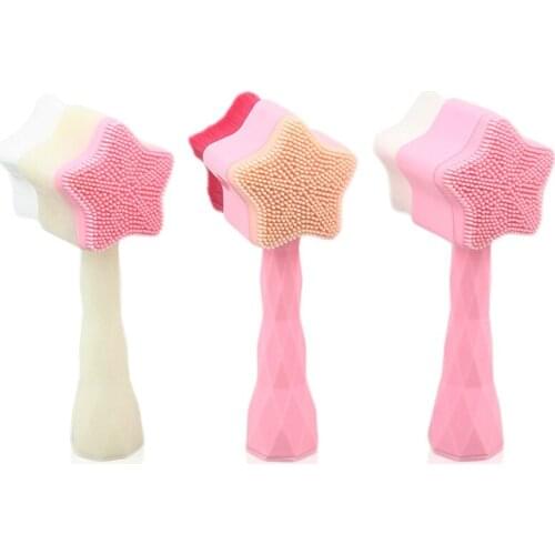 12cm high quality nylon hair foundation makeup Brush small plastic handle face Brushes Tools