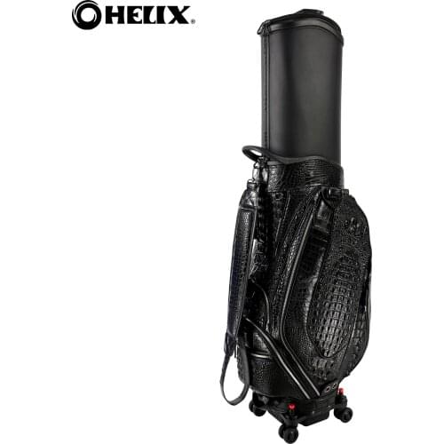 High Quality Crocodile Skin Leather Custom Logo Golf Stand Bag