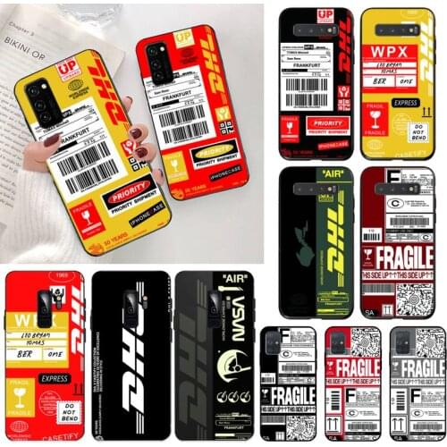 YJZFDYRM Dhl Express Hot Couple Silicon Cover Black Phone Case for Samsung S20 plus Ultra S6 S7 edge S8 S9 plus S10 5G lite 2020